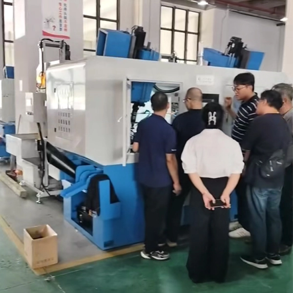 South Korean Client Team Visits Taichuang for Nut Tapping Machine Acceptance